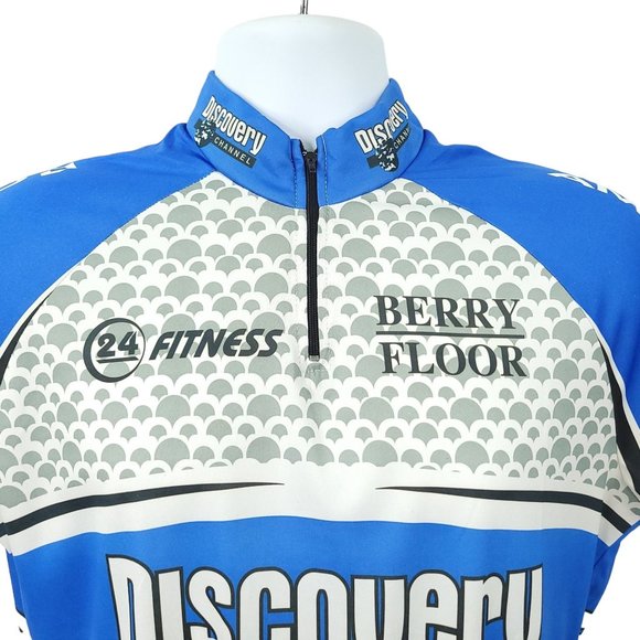 Trek Discovery Channel Cycling Jersey Size XL Berry Floor AMD 24 Fitness - Picture 4 of 13
